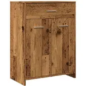 vidaXL Badschrank Altholz-Optik 60x33x80 cm Holzwerkstoff