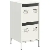 vidaXL Sideboard Weiß 35x39x73,5 cm Kaltgewalzter Stahl