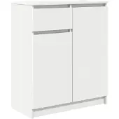 vidaXL Sideboard mit Schublade Weiß 71x35x84 cm Holzwerkstoff