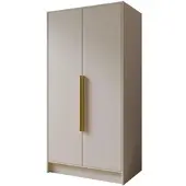 Masseno Drehtürenschrank VELAR 102/200/51 cm Modern Kleiderschrank 2-türig Kaschmir