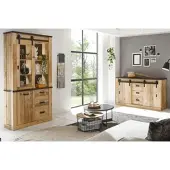 Furn.Design Wohn- und Esszimmer Set "Stove" in Used Wood Wohnkombination 2-teilig