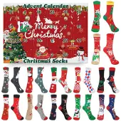 Sonstiges 24 Paar Weihnachtssocken Adventskalender Damen/Herren Geschenkset