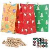 Sonstiges Adventskalender zum Befüllen 2026, 24 DIY Kalender mit Aufklebern und Holzklemmen