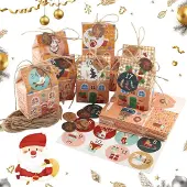 Sonstiges Adventskalender zum Befüllen 24 Boxen mit Anhängern & Aufklebern 7x5x11cm