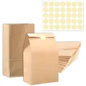 Sonstiges Kraftpapier Tüten 30 Stück 28x15x9cm Braun mit Aufklebern für Geschenke & DIY
