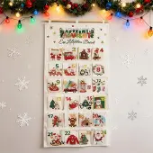 Sonstiges Adventskalender zum Befüllen Stoff mit 24 Taschen 102x51cm bunt