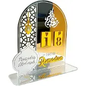 Sonstiges Ramadan Kalender Acryl Eid Mubarak Adventskalender Tischdeko Wiederverwendbar