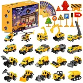 Sonstiges Adventskalender 2026 Kinder mit 24 Fahrzeugen aus Legierung und Spielmatte