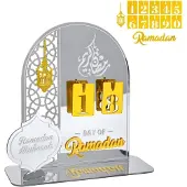 Sonstiges Ramadan Kalender Countdown Acryl Silber DIY Festliche Dekoration