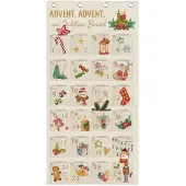 Sonstiges Adventskalender Stoff Wandkalender zum Befüllen 24 Taschen Hängend Deko 120x60cm