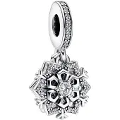 Sonstiges Bead Charms Kirschblüten Schneeflocken für Damen kompatibel mit Pandora