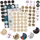 Sonstiges Adventskalender Zahlen Aufkleber 6x24 Stickers Weihnachten DIY Bastelmaterial
