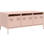 vidaXL Couchtisch Rosa 101,5x50x43,5 cm Kaltgewalzter Stahl