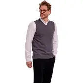 Falke Pure Merino Wool Herren Pullunder, M, Grau, Schurwolle