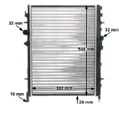 MAHLE ORIGINAL Kühler, Motorkühlung cr515000s für PEUGEOT (DF-PSA)