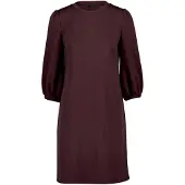 Zero Sweatkleid "Sweatkleid mit 3/4 Arm", Damen, Gr. 44, EURO, braun (chocolate plum), Obermaterial: 49% Polyester Pol. recyc.. 46% Viskose CV. 5% Elasthan EL., Kleider Sweatkleid