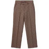 Zero Stoffhose "Karo-Hose mit Biesen", Damen, Gr. 42, EURO, beige (beige, braun), Obermaterial: 98% Polyester PES. 2% Elasthan EL., Hosen Stoffhose