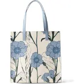 Ted Baker Schultertasche Tipcon Floral Print Large Icon Bag LT-Blue weiß