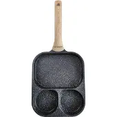 Klausberg 3-in-1 Marmorpfanne für Eier, Pfannkuchen und Crêpes 22x18cm SCHWARZ KB-7827