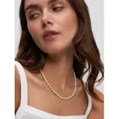 Tamaris Perlenkette "Pearl Charms", weiß (edelstahlfarben, weiß), Halsketten, Damen, Edelstahl Perlen, L: 45 B: 4,36mm, Edelstahl, Perlen, Perlenkette, mit Glasperle, B:4,36mm