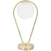 Mauro Ferretti Tischlampe Glamy, Ablagefläche, Fassung E14, 25x18x50 cm, Gold/Weiß