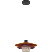 Eglo Hängeleuchte PIGNONA, rot/orange/weiß, Ø 32 cm, Textil