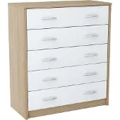 Bestseller Schubladenschrank IBOJA – Eiche Sonoma / weiß