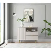 EURO-MOEBEL NOBIA KOMMODE K1D2SZ Schränk, Mehrzweckschrank Sideboard (Kaschmir)