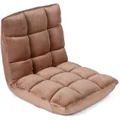 KOMFOTTEU Bodenstuhl, Bodensessel mit Verstellbarer Rückenlehne (Apricot)