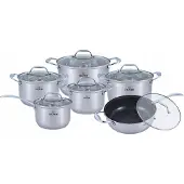 Zilner Premium Edelstahl Kochtopf-Set 12-teilig 8107