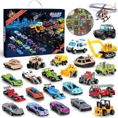 Sonstiges Adventskalender mit 24 Alloy Autos für Kinder Jungen Mädchen Weihnachts-Countdown