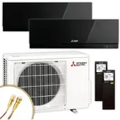 Mitsubishi Multisplit Klimaanlage | MSZ-EF | 2x2,5 kW | Black | Quick-Connect