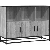 vidaXL Sideboard Grau Sonoma 100x35x76 cm Holzwerkstoff