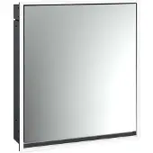 Emco loft Lichtspiegelschrank, 600mm, Unterputzmodell, schwarz/spiegel, 979813303, Ausführung: 1 Tür (Türanschlag rechts)