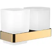 Emco loft Glashalter und Flüssigseifenspender, 053100701, Farbe: Gold Poliert