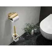 Emco loft Toilettenpapierhalter mit Deckel, 050000700, Farbe: Gold Poliert