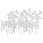 vidaXL LED-Rentiere 6 Stk. Mehrfarbig 240 LEDs Acryl