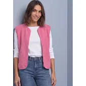 Street One Plüschweste , Damen, Gr. 36, warm blush, Plüsch, Obermaterial: 100% Polyester. Futter: 100% Polyester, hüftlang, V-Ausschnitt, Westen Plüschweste