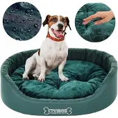 Lovedog Royal Hundebett mit Kissen, Größe M, Flaschengrün