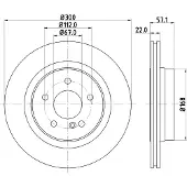Hella Bremsscheibe 8dd355118941 300mm 22mm für MERCEDES-BENZ