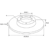 Valeo Bremsscheibe 186681 Vorderachse voll 236mm 13mm für SKODA VW