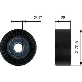 Gates Umlenk-/Führungsrolle, Keilrippenriemen t36759 für ALPINE