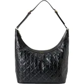 Calvin Klein Handtasche Emblem Aop Debossed Medium Shbag LV04F3875G Schwarz