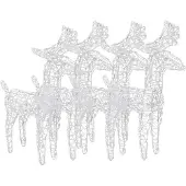 vidaXL LED-Rentiere 4 Stk. Mehrfarbig 160 LEDs Acryl