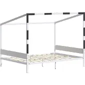 VitaliSpa Kinderbett Goal Weiß/Schwarz 140x200, Model 61328