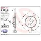 Brembo Bremsscheibe 09.D241.23, hinten, belüftet, 1 Stück