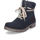 Rieker Damen Winter-Stiefeletten Blau Kunstleder Größe: 39