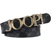 JOOP! Koppelgürtel JOOP, Damen, Gr. 100, beige (navy), Materialmix, Gürtel Koppelgürtel, mit Cornflower-Alloverprint und Logo-Pin-Schließe