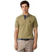 Hackett London für Herren. HM5600238 Poloshirt Harry grün (XL), Lässig, Baumwolle, Kurzarm