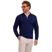 Falke Pure Merino Wool Herren Pullover, M, Blau, Schurwolle